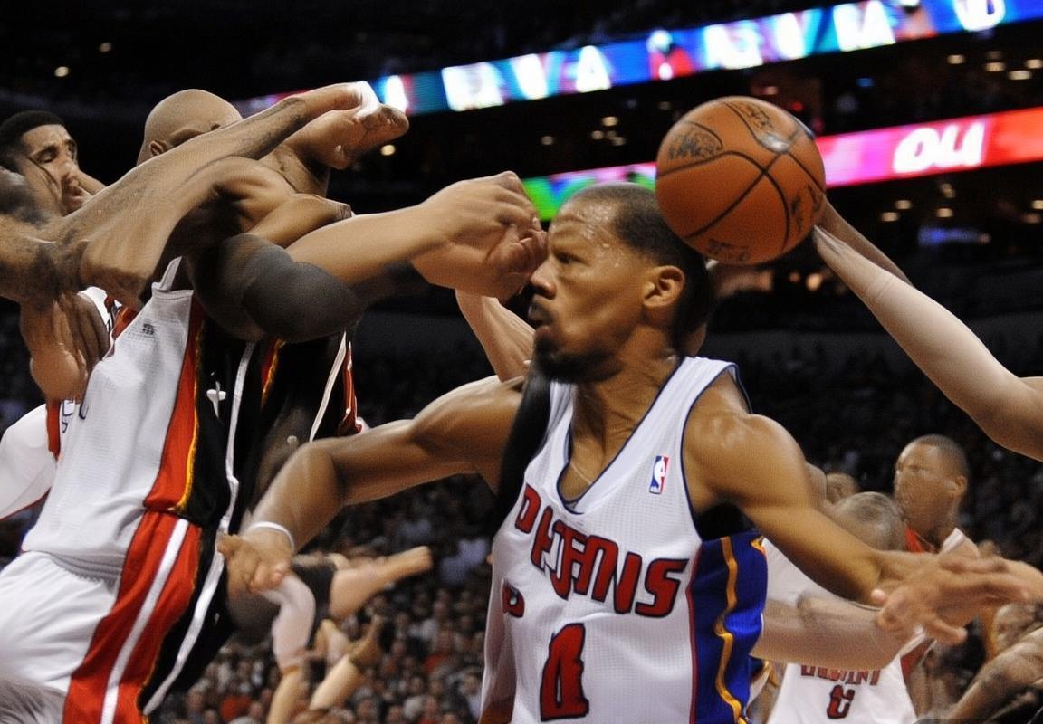 2011NBA活塞对决热火：常规赛巅峰对决火花瞬间